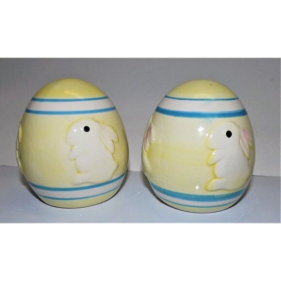 Set of two ceramic eggs with bunnies, Spring, Easter, Decor, rabbit - Picture 4 of 6